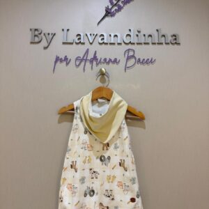 Romper fazendinha com babador bandana